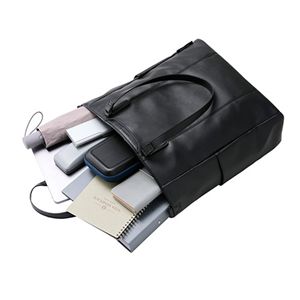 エレコム ORGULLO 上品な合皮トートバッグ 通勤・ビジネス向け（ブラック）